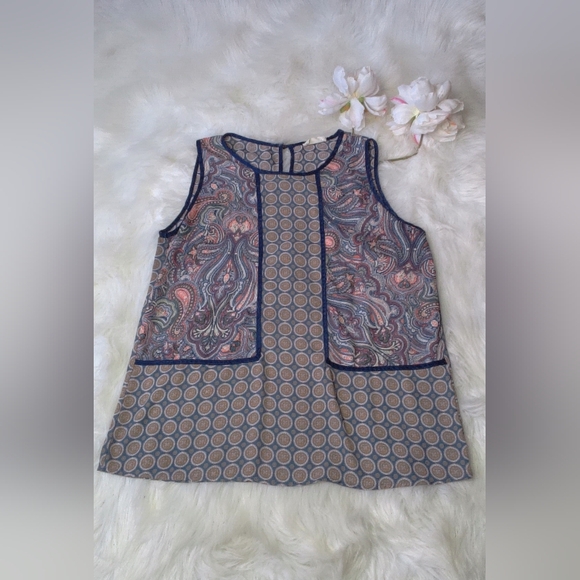 Crescent Tops - Crescent Paisley Tank Top Size M